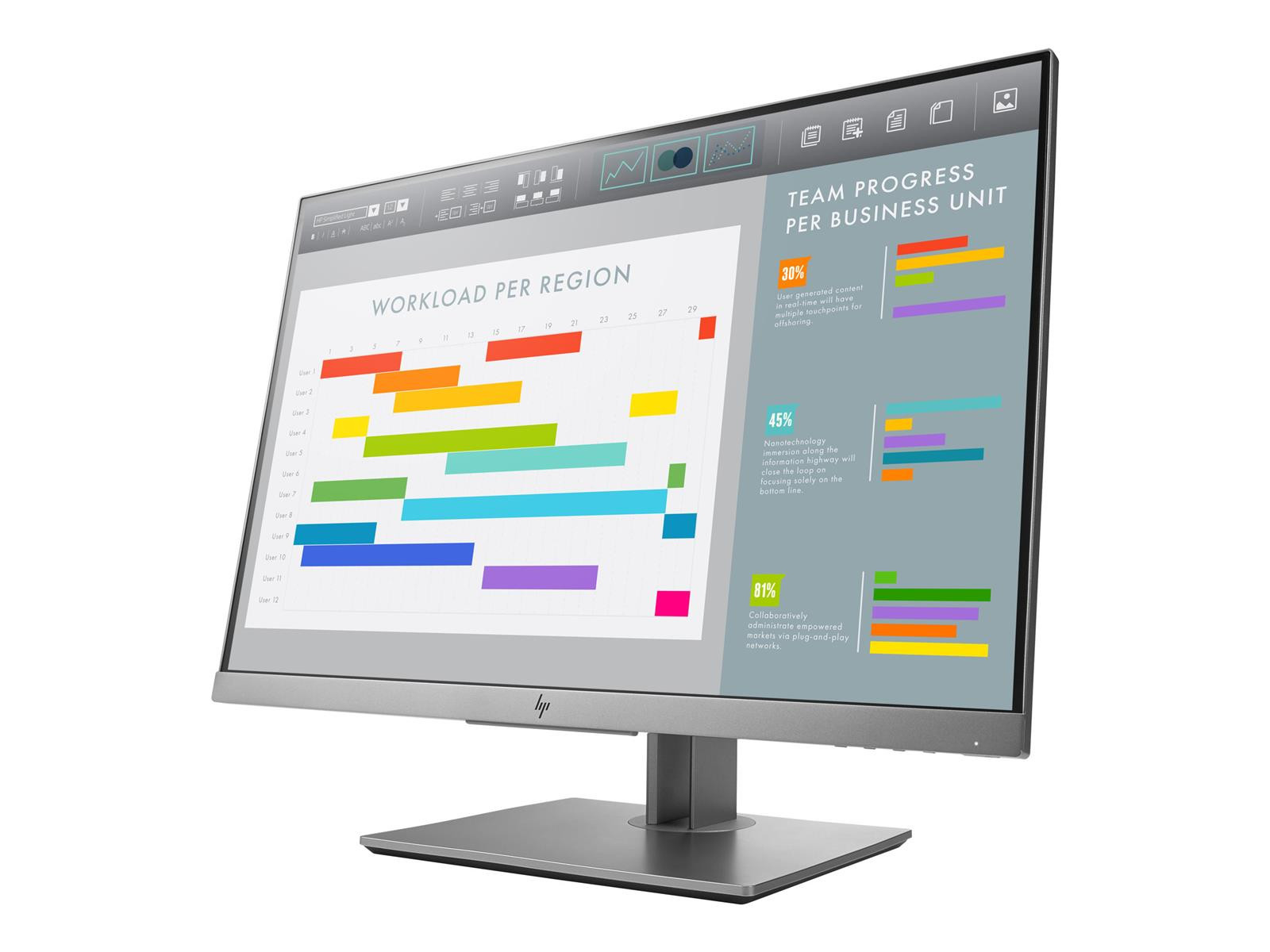 HP EliteDisplay E243i Monitor | 24" | WUXGA | silber